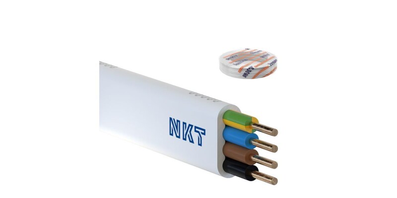 Kábel plochý YDYp(żo)-J 4x1,5 NKT instal lumen 450/750V (CYKYLo,CYYpl)